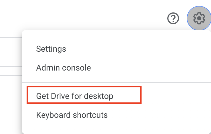 Download Drive for Desktop