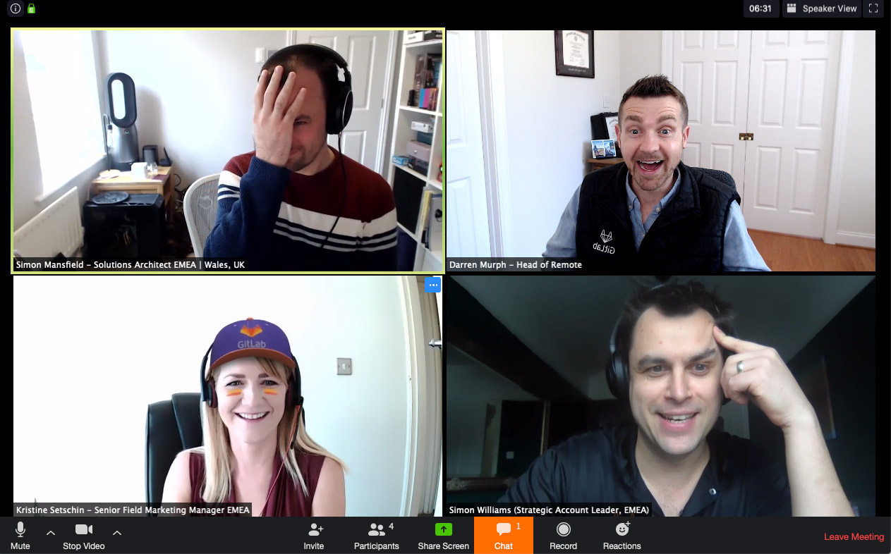 GitLab marketing team Show & Tell social call