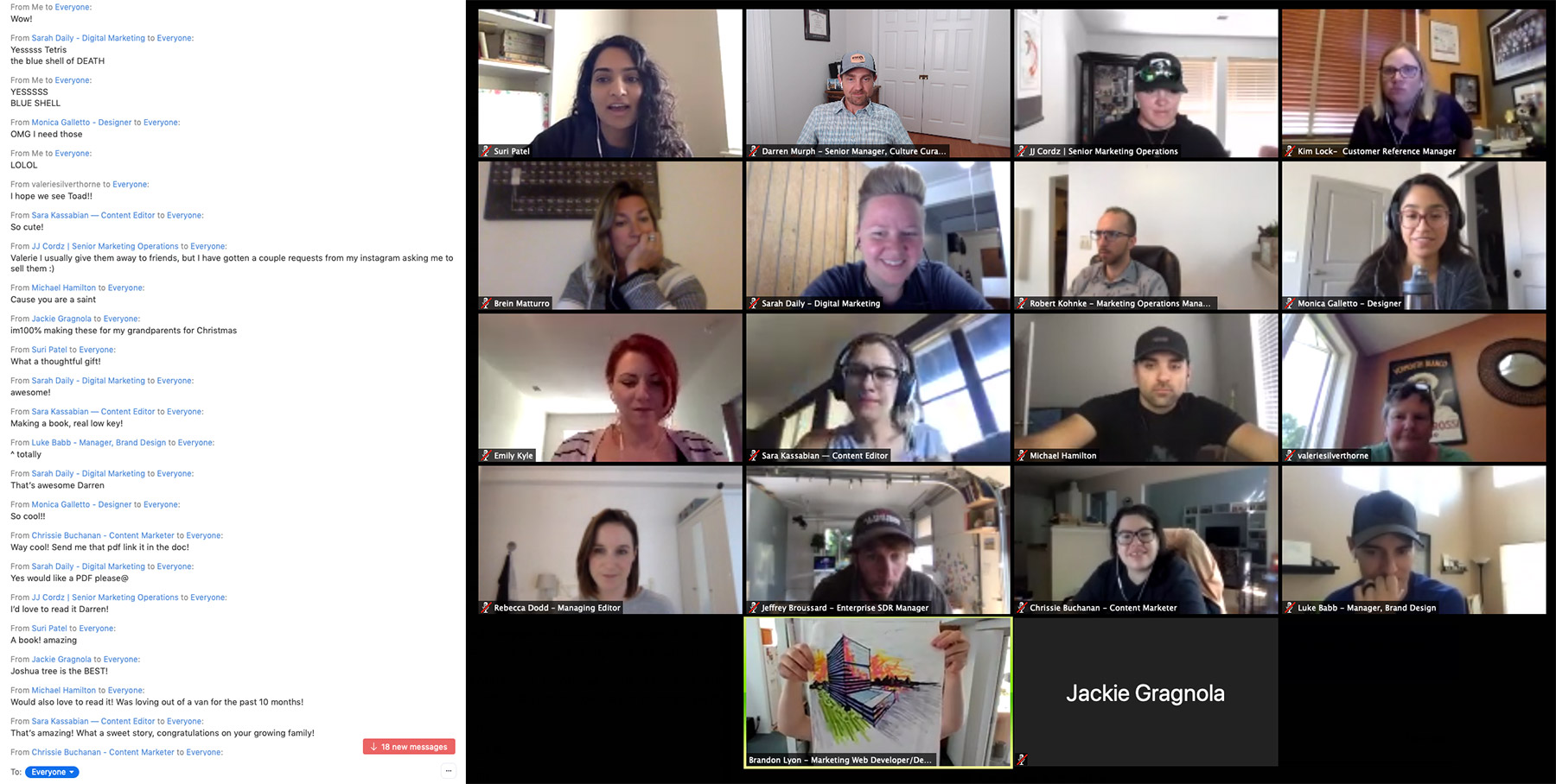 GitLab marketing team Show & Tell social call