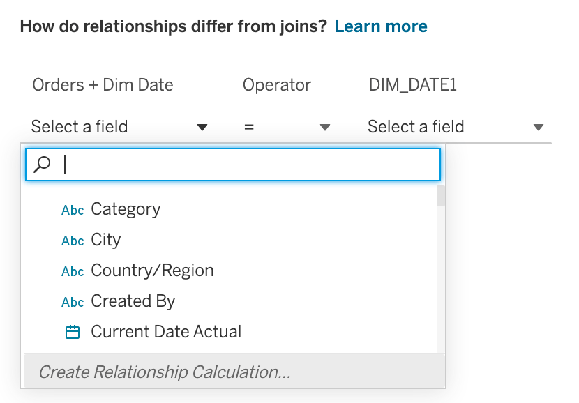 create custom relationship