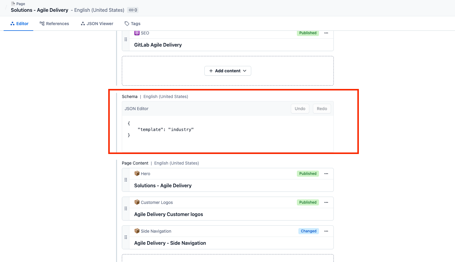 How to declare your page as industry template