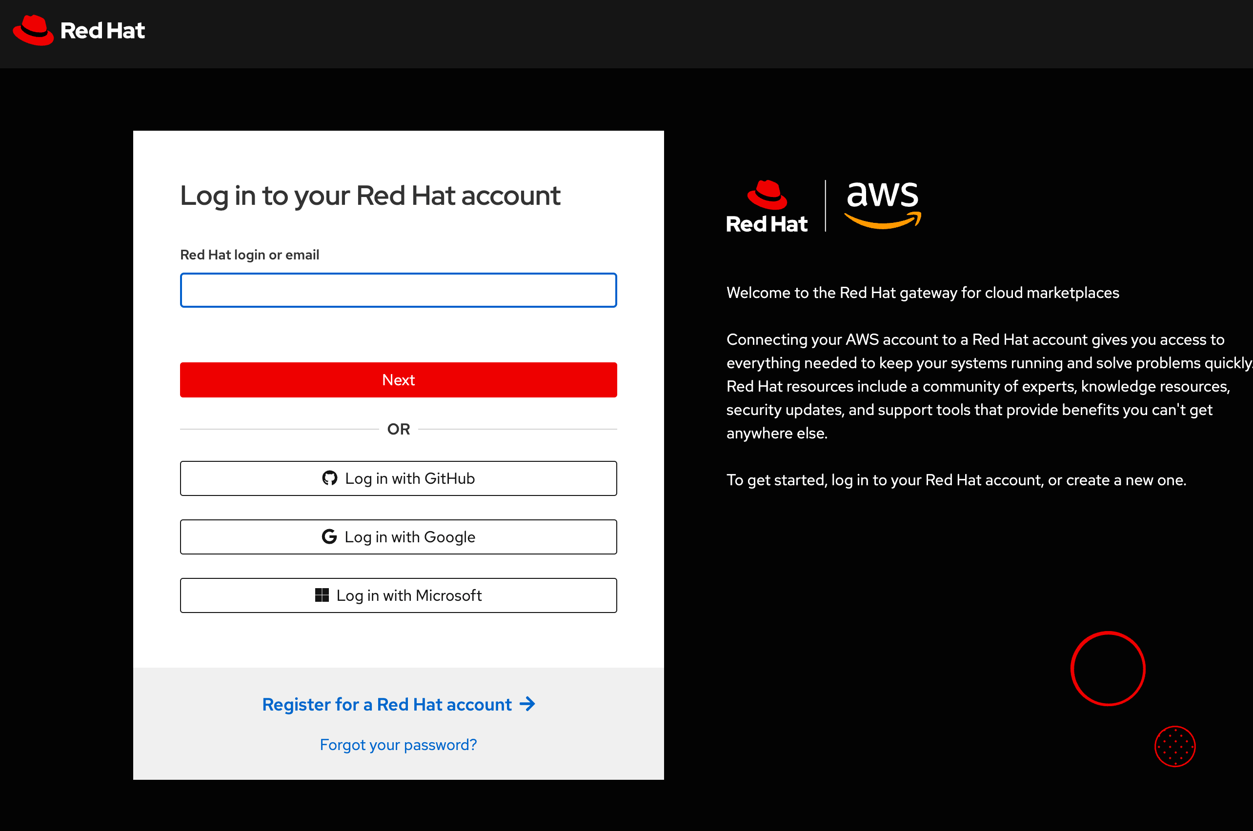 login-to-your-redhat-account