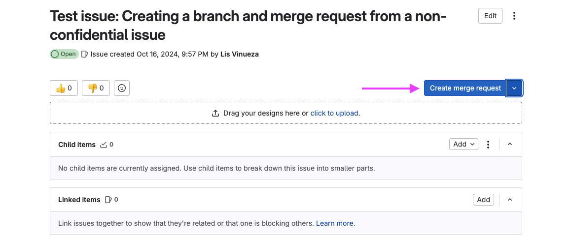 Create merge request