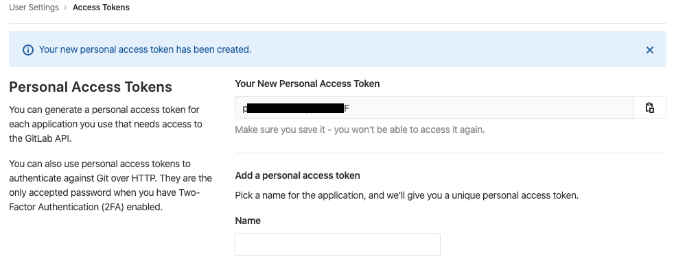 Personal Access Token