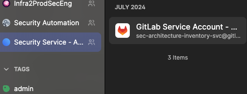 Service Account in 1Password