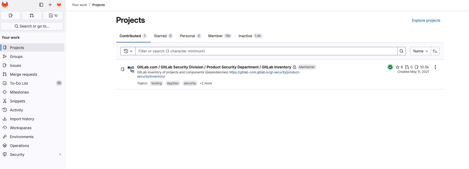 Service Account Landing Page