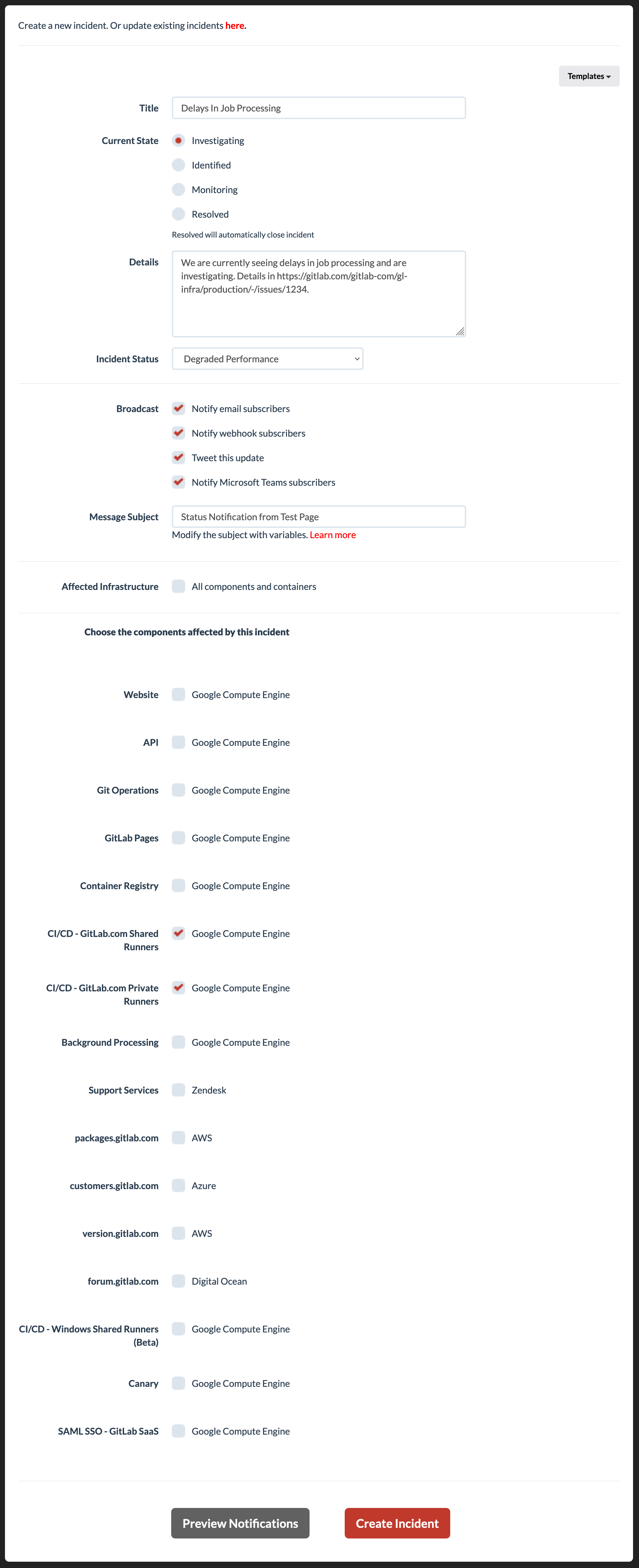 Incident details