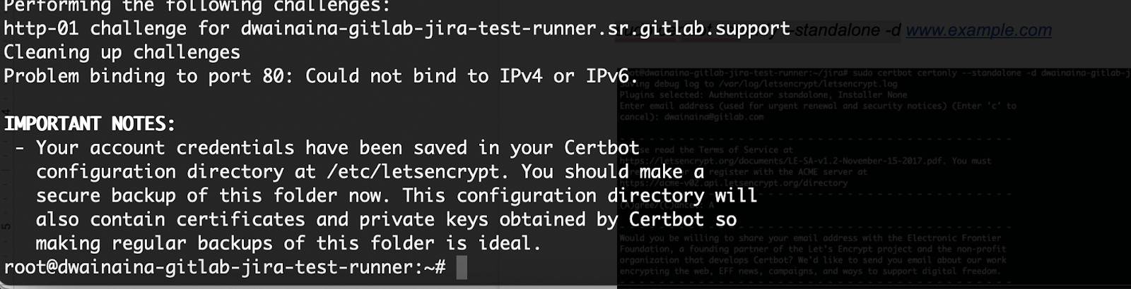 Error Message: Problem binding to port 80: Could not bind to IPv4 or IPv6.